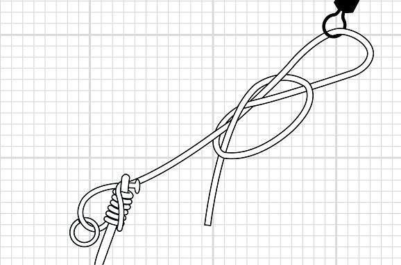 3. У вас образовалась еще одна петля, теперь в нее проденьте свободный конец, как показано на рисунке.